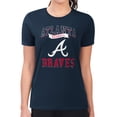 thumbnail image 4 of Women's G-III 4Her by Carl Banks Navy Atlanta Braves Super-Slim Fit Lightweight Team Logo Graphic T-Shirt, 4 of 5