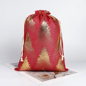 Namzi 10pcs Christmas Drawstring Gift Bags Christmas Bags with Drawstring Drawstring Christmas Gift Bags Drawstring Gift Wrap Bags，Style A