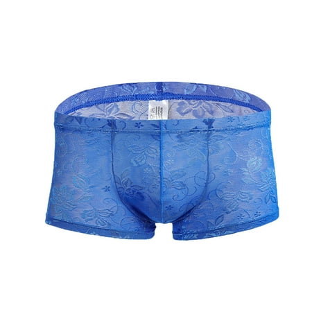 

wendunide mens underwear Fashion Full lace Strap Men s Underwear Men s Underwear Lingerie Men s underwear Blue XL