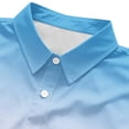 thumbnail image 6 of Men's Lapel Collar Business Shirt Gradient Long Sleeved Button Up Shirts Lapel Collar with Chest Pockets Casual Work Tops Business Shirt, 6 of 9