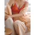 thumbnail image 5 of JYYYBF Women Striped Pajama Set, Short Sleeve Button Closure Shirt with Pants Sleepwear Loungewear, 5 of 6