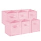 thumbnail image 1 of Cajas de Almacenamiento – Set de 12 – Tela Plegable con Asa – Organizadores Resistentes y Abiertos – Armario, Dormitorio, Cuarto Infantil o Despensa – Juguetes, Ropa o Estantes – 26x26x28cm, 1 of 8