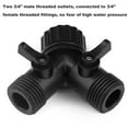thumbnail image 5 of Innens 2Way Plastic Garden Water Hose Splitter 3/4" Faucet Double Connector for Outside (Black, 4Pcs), 5 of 11