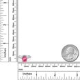 thumbnail image 6 of Gem Stone King 10K White Gold Pink Mystic Topaz and Lab Grown Diamond Engagement Ring for Women | 2.20 Cttw | Round 8MM | Gemstone November Birthstone | Size 6, 6 of 6