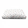 thumbnail image 4 of Leaf Pet House, Ginkgo Leaves Scattered on White Background with Minimalist Style, Outdoor & Indoor Portable Dog Kennel with Pillow and Cover, 5 Sizes, White Black Orange, by Ambesonne, 4 of 5