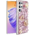thumbnail image 3 of for Galaxy S24 Ultra Bling Case Women Girls Luxury 3D Glitter Diamond Sparkle Crystal Rhinestone Phone Case Cute 3D Heart Crown Flower and Butterfly Gemstone Case for Galaxy S24 Ultra, Pink, 3 of 14