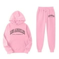 thumbnail image 4 of Little Girls Outfits Sets Casual Winter Wear Trendy Printed Hooded Sweatshirt Cute Girls' Fall Clothing Sets Pink Size 5-6T, 4 of 4