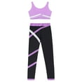 thumbnail image 3 of YONGHS Kids Girls Sleeveless Tank Top Vest with Leggings Set Gymnastics Dance Skating Outfits Light Purple 10, 3 of 5