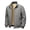Grey, variant on Fleece Lined Jacket Men Fall Winter Long Sleeve Business Casual Stand Collar Zip Up Jackets with Pockets Coat Outerwear