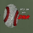 thumbnail image 3 of Wild Bobby, Baseball Fingerprint It's In My DNA, Sports, Men Premium Tri Blend Tee, Military Green, XX-Large, 3 of 5