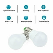 4 Pack E27 RGB LED Bulbs Light 16 Color Change Lighting Decor Light Lamp with IR Remote Control