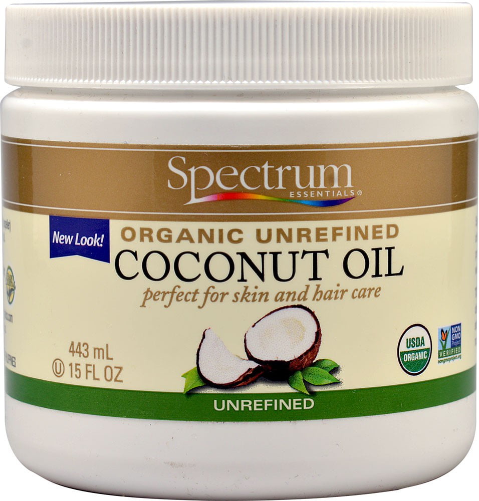 Spectrum Organic Coconut Oil, Unrefined, 15 Oz - Walmart.com