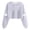 #0177-Gray, variant on Uootdi Women's Ghost Skull Cropped Long Sleeve Sweatshirt Fall Halloween Lantern Pullover Spooky Season Sweatshirt Gift