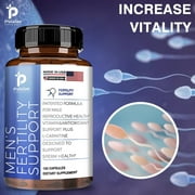 Pslalae Male Fertility Support - Increase Sperm Motility, Reproductive Health (30/60/120 Capsules)