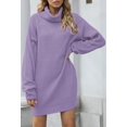 thumbnail image 2 of LAICAIW Robe Chandail Longue Ample à Col Roulé Oversize pour Femmes, 2 of 7
