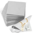 thumbnail image 1 of 20 paños de limpieza para joyas, paño para pulir plata, paño para pulir de doble cara, paño para limpiar joyas, para joyas de perlas, oro, plata y platino (gris-8 x 8 cm), 1 of 7