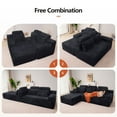 thumbnail image 5 of 106" High Backrest Sectional Sofa&Couch, L-Shape Sectional Sofa Convertible Left or Right Chaise, Cloud Corduroy, Boneless Couches Comfortable for Living Room, Dark Grey, 5 of 10