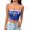 0706LiBlue, variant on Women's Crop Strapless Tube Tops Backless Slim Bandeau Tops Summer Italy Letter Printed Tank Tops Sleeveless Going out T Shirts 0706LiBlue L