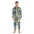 thumbnail image 3 of FORMRS Onesies Pajama for Adults Unisex Hoodie Winter Jumpsuit One Piece Sleepwear, Sizes S-2XL, Retro Floral Pattern, 3 of 7