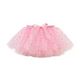thumbnail image 4 of Odeerbi Girls Skirts Baby Girl Clothes Toddler Cute Party Dance outfits Splice Rainbow Net Yarn Sequins Tulle Skirt Bow Hairpin Suit, 4 of 4