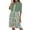 Green, variant on Two-Piece Women's Spring Printed Round Neck Elegant A Line Sling Dress And Half Sleeve Cardigan Tops Set Dress Suit