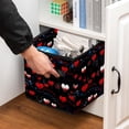 thumbnail image 5 of Electrocardiogram Foldable Storage Basket with Handle, Large Capacity 10.8"x10.5"x10.6" - Storage Cubes, Toy Storage, Toy Box, 5 of 6