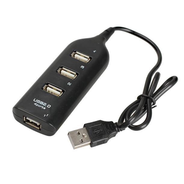 Patrón Zócalo Mini Hub Alta Velocidad USB 2.0 4 Puertos para PC Portátil