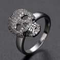 thumbnail image 1 of Punk Colorful CZ Skeleton Devil Ring Negro Blanco Bling Zircon Skull Face Iced Rings para hombres Fashio Biker Hip Hop Jewelry WD.WDQZL Cocina, 1 of 4