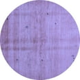 thumbnail image 1 of Ahgly Company Indoor Round Abstract Blue Contemporary Area Rugs, 6' Round, 1 of 4