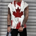 thumbnail image 1 of Camiseta sin mangas de cuello redondo para hombre, informal, a la moda, con estampado, sin mangas, deportiva, de poliéster, 1 of 5