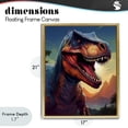 thumbnail image 4 of Stupell Industries Contemporary Dinosaur with Sunset Landscape Gold Floating Frame Canvas Art, 17 x 21, by Creative Studio, 4 of 8