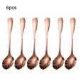 thumbnail image 3 of pitrice 6pcs Stainless Steel Teaspoon Fork Travel Cutlery Set Tableware Coffee Desserts Sugar Afternoon Kitchen Portable Spoon for Coffee Afternoon Tea Type 8, 3 of 9