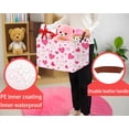 thumbnail image 3 of MYFLOCY Large Valentine Basket Empty Heart Basket for Gifts Collapsible Kids Storage Bins Decor(Pink Lines White Love), 3 of 7