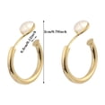 thumbnail image 3 of Hearth & Gear Plain Integrated Silicone Ear Clip No Piercing Women Small Ear Earrings Stud Long Earrings for Women Dangling Womens Ear Rings Post Earrings Teardrop Earrings for Women Wedding Earrings, 3 of 7
