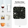 thumbnail image 6 of Yiaed Spiders On The Web Print Leather Coasters for Drinks - Cup Coasters Coffee Table Kitchen Table Bar, Home & Office Gifts Handmade Drink Coasters-Square, 6 of 6