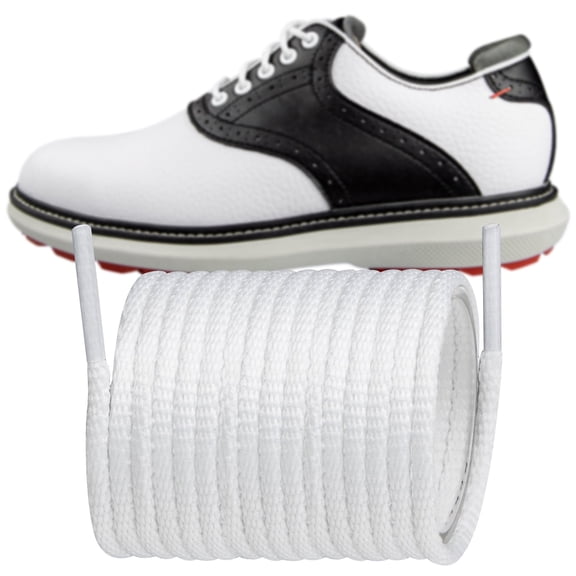 Shoelaces for FootJoy Golf Dress Oxford Shoe Laces Replacement Shoe Strings(Color:White,Size:36Inch)