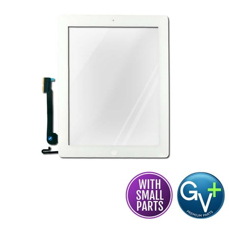 Touch Screen Digitizer for Apple iPad 4 - White - Includes Small Parts (A1458, A1459, (Best Ipad 2 Digitizer Replacement)