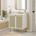 thumbnail image 2 of Vanity Cabinet (Sink not included), White, Wood, Hotel Bedroom Bathroom, Modern Contemporary HB36373, 2 of 10