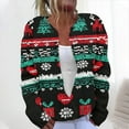 thumbnail image 2 of QATAINLAV Christmas Cardigan Sweaters for Women Plus Size Button Up Cardigans Ugly Xmas Printed Cable Knit Sweater Tops, Black, M, 2 of 6