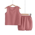 thumbnail image 5 of Lumosvexa Girls Outfit Sets 2 Piece Sleeveless Tank Tops and Elastic Waist Shorts Kids Summer Daily Comfort Clothes Pink Size 7-8, 5 of 8