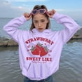 thumbnail image 2 of Bibifish Women Hoodies Back To School Strawberry Graphic Print Casual Long Sleeve Drawstring Hoooded Sweatshirts Cozy Pullovers With Pocket, 2 of 4