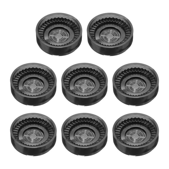 Uxcell 8pcs Round Rubber Furniture Caster Cups, Grey (Fit for 0.8 - 1.6 Inch)