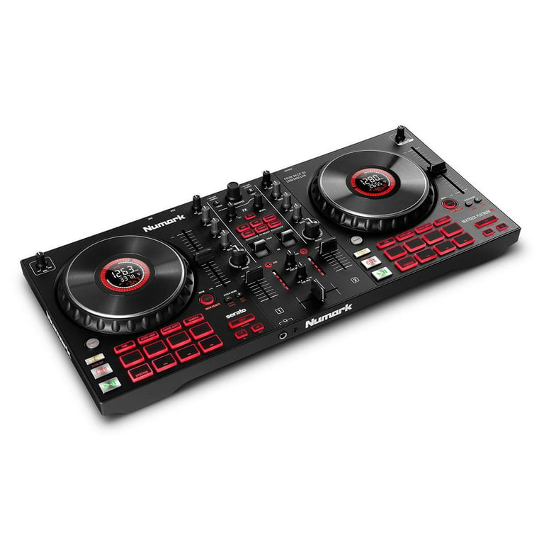Numark Mixtrack Pro FX - 2 Deck DJ Controller For Serato DJ with Mixer, Built-in Audio Interface, Capacitive Touch Jog Wheels Paddles - Walmart.com