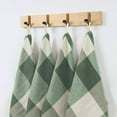 thumbnail image 4 of Absorbent 6 Piece Kitchen Tea Towel Set – Includes 6 Dishcloth. 100% Cotton. Plaid Pattern Style. Green, 4 of 7