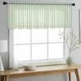 thumbnail image 2 of Sage Green Striped Valance Curtains for Kitchen/Living Room/Bathroom/Bedroom Window, Rod Pocket Small Topper Half Short Window Curtains Voile Sheer Scarf, Modern Simple Farmhouse Beige 54"x18", 2 of 8