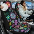 thumbnail image 3 of Uorisanigo Car Seat Covers Front Seats Blanket Cloth Hawaiian Ethnic Flower Seat Cover, 2Pcs Auto Seats Covers Universal for SUV Trucks Sedan, Stylish Car Accessories, 3 of 7