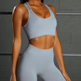 thumbnail image 4 of Chaleco deportivo sexy de punto sin costuras, pantalones de cintura alta y levantamiento de cadera, chaleco deportivo para mujer, 4 of 6