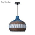 thumbnail image 4 of UEEYAC Coastal Kitchen Island Blue Rattan Pendant Light, 4 of 23