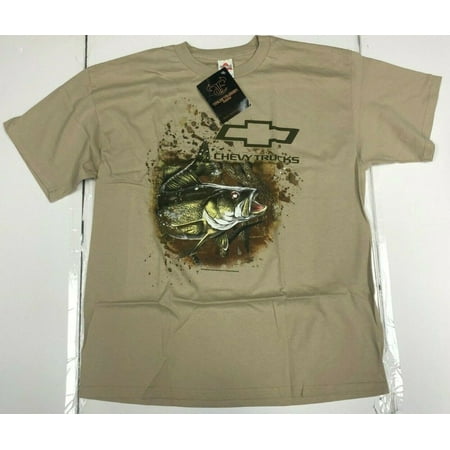 Chevy Trucks Bass Fishing True Timber Adult Men s T-Shirt (X-Large)
