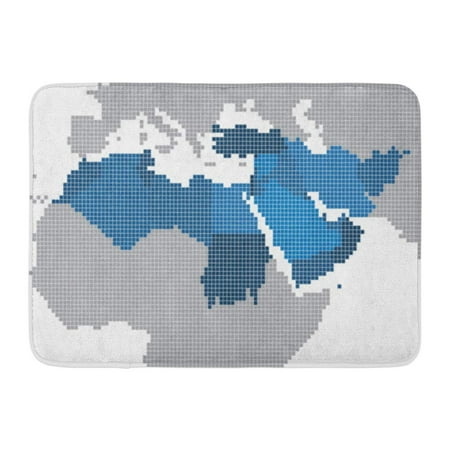 GODPOK Arabian Arabia Shape of Middle East and Nearby Countries Map Gulf Saudi Rug Doormat Bath Mat 23.6x15.7